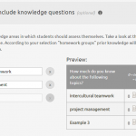 Screenshot of group formation activity (teacher setting prior knowledge questions)